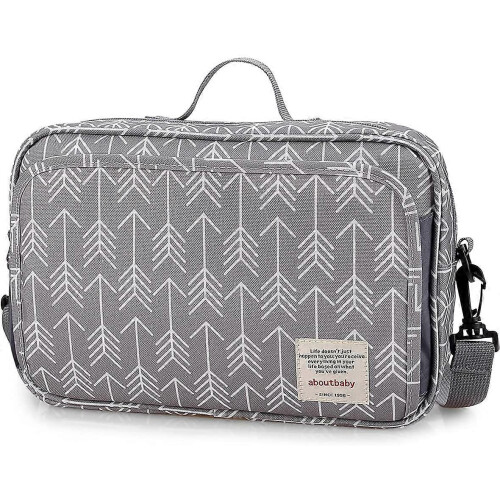 Pram Buggy Bag Organiser & Stroller Organiser,Large Stroller Storage with Deep Cup Holder(Grey)