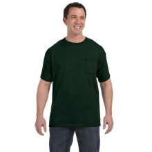 Hanes 5590 Unisex Tagless 100% bavlnen tricko s kapsou Deep Forest X-Large
