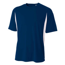 Cool Performance T-shirt met kleurblokken voor heren - ZWART WIT - 4XL (D0102H7K926)