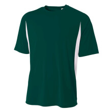 Cool Performance T-shirt met kleurblokken voor heren - ZWART WIT - 4XL (D0102H7K9E6)