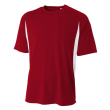 Cool Performance T-shirt met kleurblokken voor heren - ZWART WIT - 4XL (D0102H7K9QX)