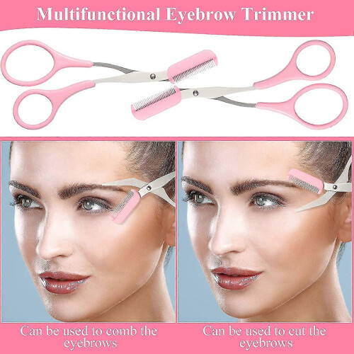 Curved Craft Scissors Stainless Steel Unisex Eyebrow Kit 1