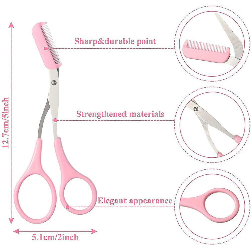 Curved Craft Scissors Stainless Steel Unisex Eyebrow Kit 2