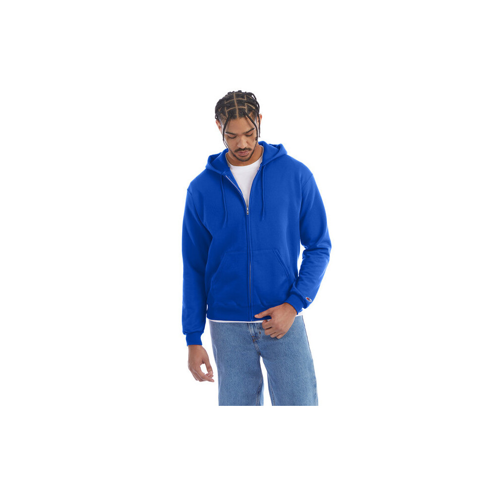 Felpa Con Cappuccio E Zip Intera Powerblend Per Adulti - Sabbia - S (D0102HI33IY)