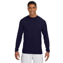 Cool Performance T-shirt met lange mouwen voor heren - ATLETISCH ORANJE - S (D0102H7KA6T)