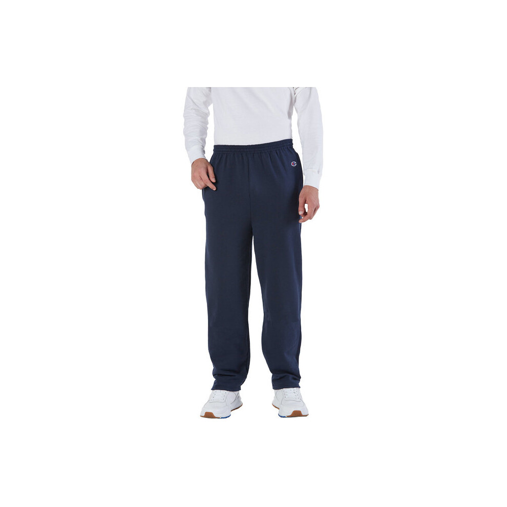 Adult Powerblend Open-Bottom Fleece Pant with Pockets - BLAcK - SD0102H2HHHW