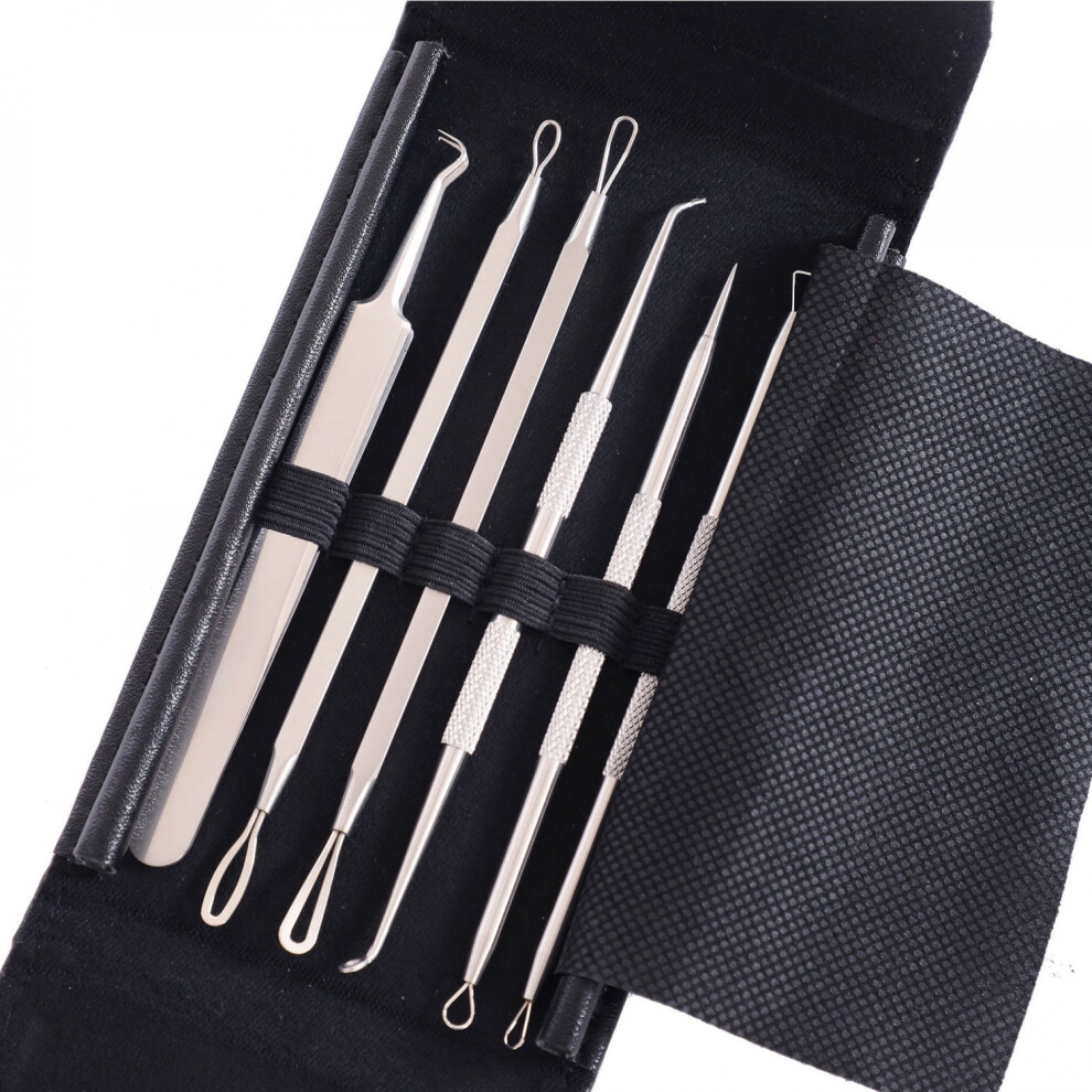 Oypla Stainless Steel Blackhead Pimple Acne Spot Remover Tool Set
