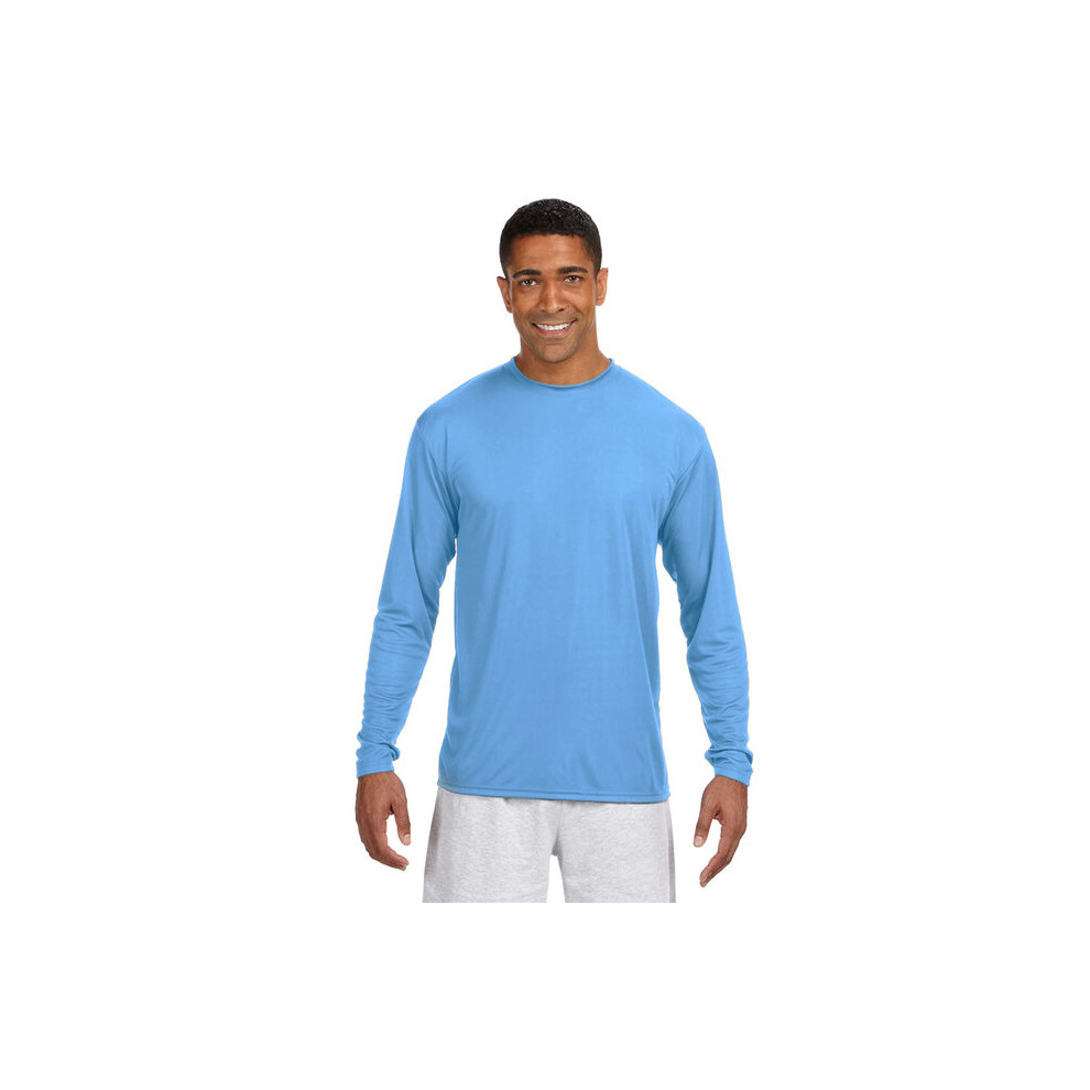 Heren Verkoelend Performance T-Shirt Met Lange Mouwen - Athletic Orange - S(D0102H7KBAX)-image