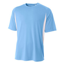 T-shirt rafra chissant Performance Color Block pour homme - NOIR BLANC - 4XL (D0102H7K606)
