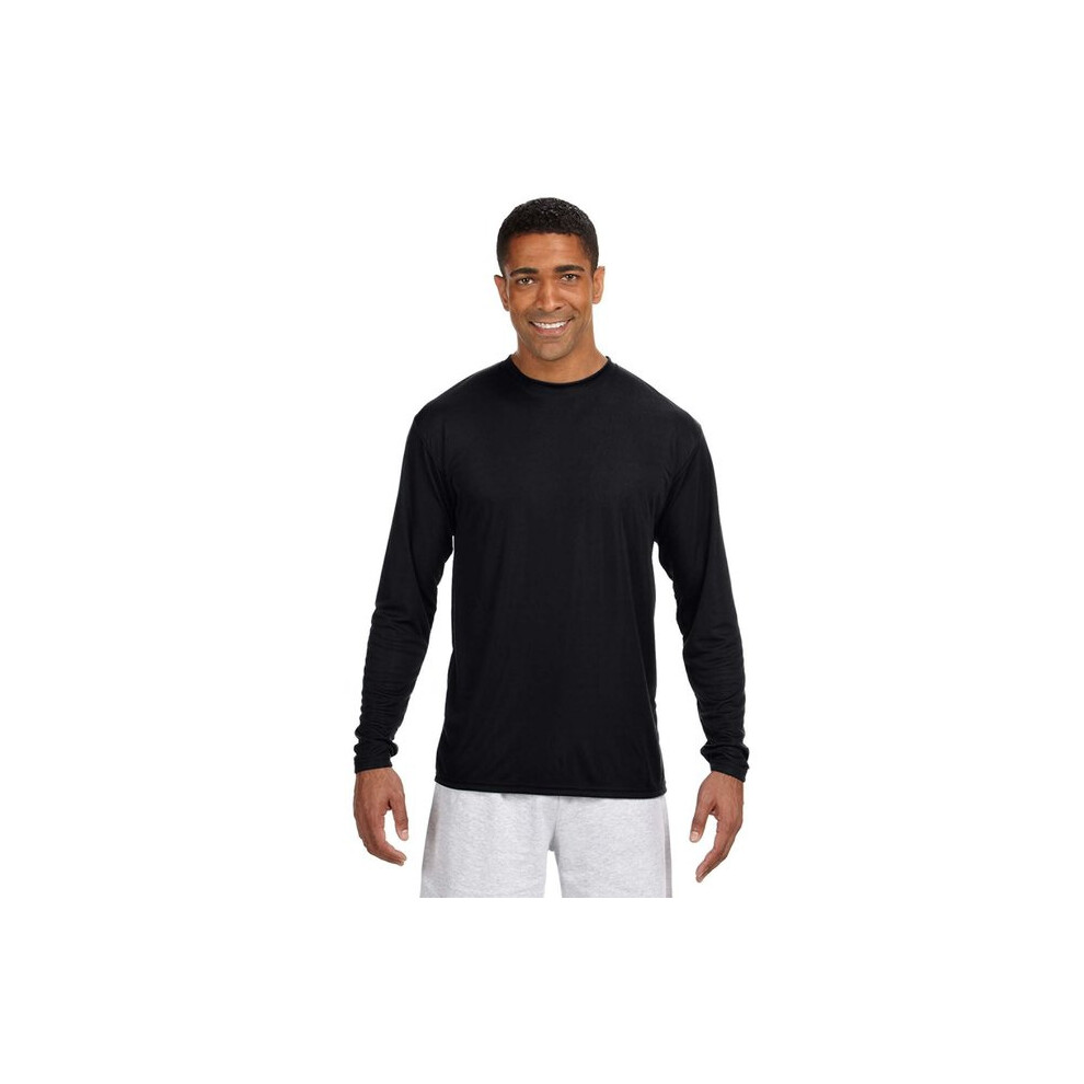 T-Shirt A Maniche Lunghe Da Uomo, Traspirante E Performante - Arancione Sportivo - S (D0102H7KAWT)-image