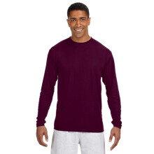 Cool Performance T-shirt met lange mouwen voor heren - ATLETISCH ORANJE - S (D0102H7KA66)