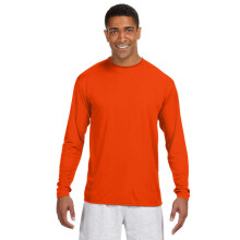 Mens cooling Performance Long Sleeve T-Shirt - ATHLETIc ORANgE - S(D0102H7KB26)