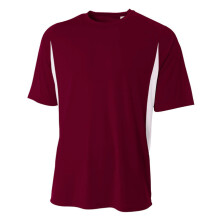 Cool Performance T-shirt met kleurblokken voor heren - ZWART WIT - 4XL (D0102H7K6Q6)