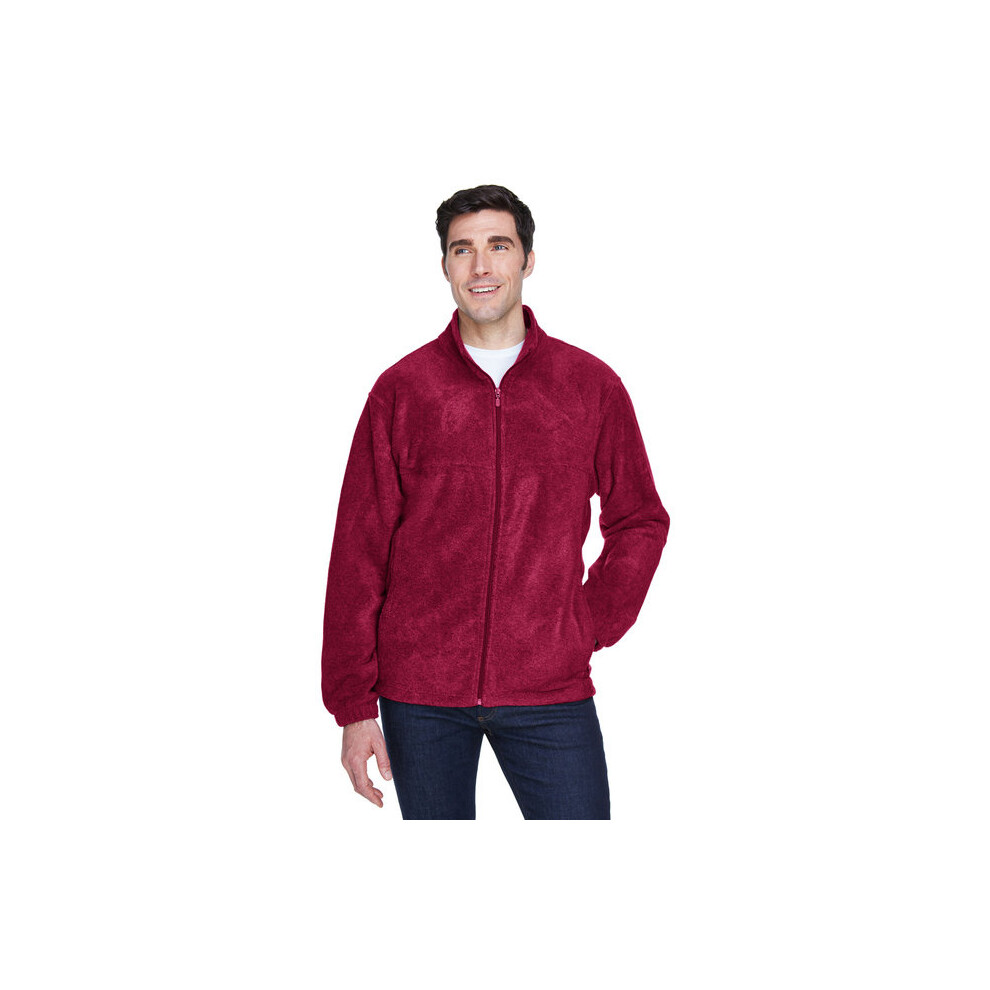 Herren 8 Oz Fleece Mit Durchgehendem Rei Verschluss - Schwarz - 5XL (D0102H76FIX)-image