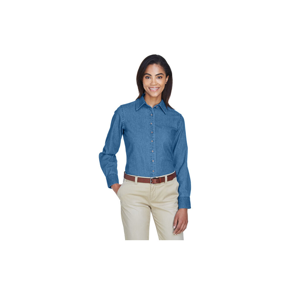 Chemise en jean     manches longues pour femme 65 oz - DENIM FONC    - S (D0102H7NV7T)