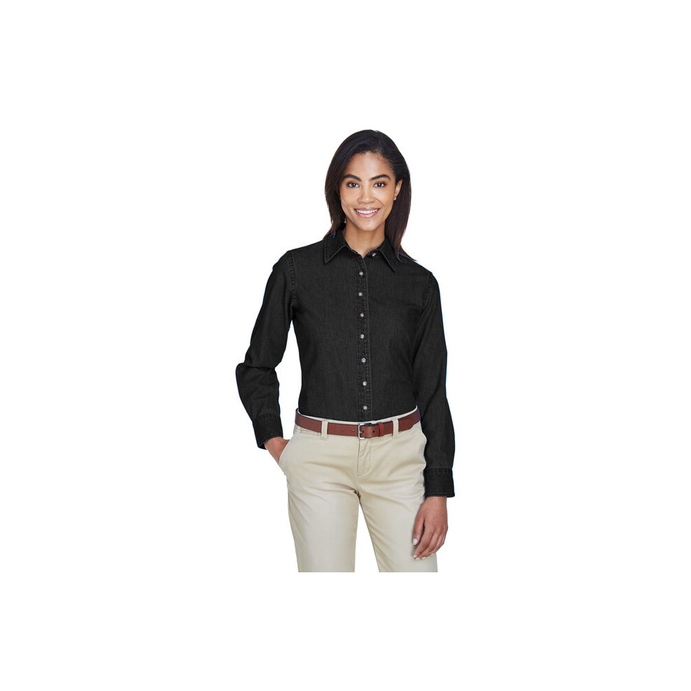 Chemise en jean     manches longues pour femme 65 oz - DENIM FONC    - S (D0102H76FU2)