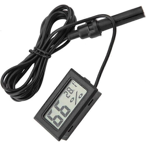 Digital Thermometer Hygrometer, Embedded Mini Thermometer with External Probe 2