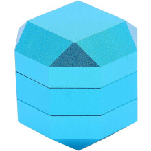 Aluminum Alloy Billiards Chalk Holder, Magnetic Billiard Cue Chalk Box Portable Octagonal Three-Tier Cue Tips Carrying Bag
