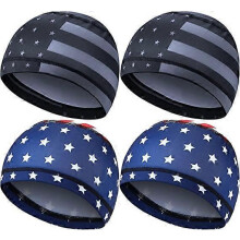 4pcs Cooling Skull Cap Sweat Wicking Helmet Liner Running Beanie Cycling Cap Liner for Men Women