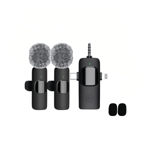 K15 Wireless Lavalier Microphone for iPhone - iPad Android Phone Lapel