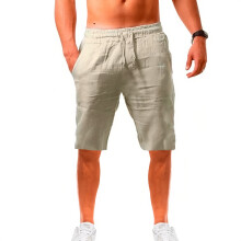 Short d'été décontracté pour hommes Beige 3XL