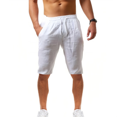 Short d'été pour hommes Blanc 3XL