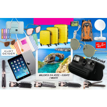 Accessoires de voyage mystère .Set de valises 3 pièces, sac, Raybans et plus encore !