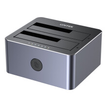 USB 3.0 dockingstation - UNITEK - Dubbele HDD/SSD bay - Aluminium - Offline klonen - UASP