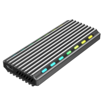 USB 3.1 Gehäuse - GEMBIRD - EE2280-U3C-03 - Aluminium RGB - Leicht 50g - Kompakt 30x10mm