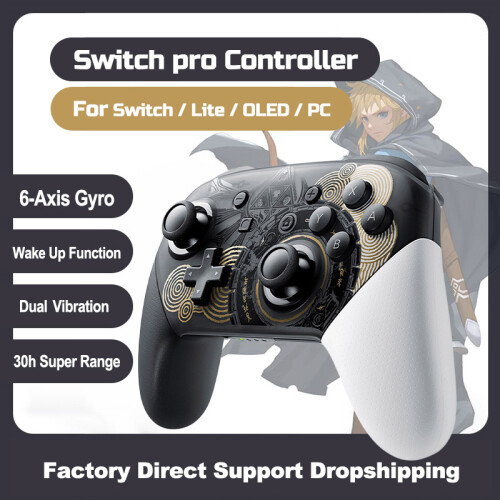 (Rot) Kabelloses Bluetooth-Gamepad für Nintend Switch Pro Controller Limited Theme Joystick für PC und 1