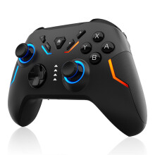 (Schwarz)NE Wireless Switch Pro Controller Gaming-Steuerung mit Turbo-RGB-Joystick für Nintendo Switch/Lite/OLED/Android/iOS/PC/Gamer