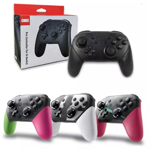 (Gelb mit Box) Drahtloser Bluetooth-Joystick-Controller für Nintend Switch Pro Mando Gamepad-Spiel T4 1
