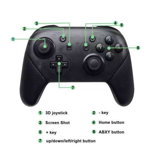 (Gelb mit Box) Drahtloser Bluetooth-Joystick-Controller für Nintend Switch Pro Mando Gamepad-Spiel T4 2