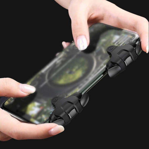 (Schwarz) Mobile Game Controller Game Trigger für PUBG/Fortnite/Call of Duty, Shooter Sensitive Controller 2