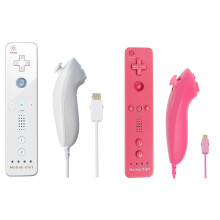 (weißes rotes Set) Für Nintendo Wii/Wii U Joystick 2 in 1 Wireless Nunchuck Remote Gamepad Optionaler