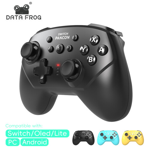 (Blå)Data Frog trådlös kontroll för Nintendo Switch Pro Controller Turbo Game Controller för Nintendo 1
