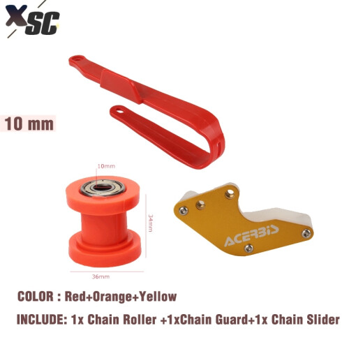 (10mm I) Μοτοσικλέτα Swingarm Guard Chain Slider Πίσω κάλυμμα Chain Guard Roller