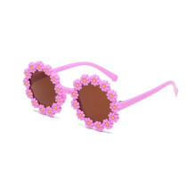 (VIOLET) Lunettes de soleil pour enfants tournesol Lunettes pour bébé Anneau de fleur à la mode Protection