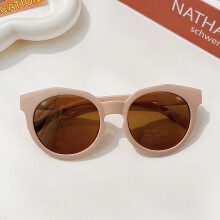 (Rose-B-0-8 ans) nouveaux enfants mignon damier panneau couleur ronde UV400 lunettes de soleil bébé