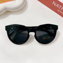 (Noir-B-0-8 ans) nouveaux enfants mignon damier panneau couleur ronde UV400 lunettes de soleil bébé