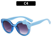 (C4 bleu-comme sur la photo) jolies lunettes de soleil œil de chat pour enfants, lunettes de soleil