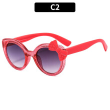 (C2 rouge-comme sur la photo) jolies lunettes de soleil œil de chat pour enfants, lunettes de soleil