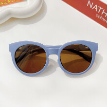 (Violet-B-0-8 ans) nouveaux enfants mignon damier panneau couleur ronde UV400 lunettes de soleil bébé