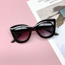 (Noir) nouveau sac de voyage à la mode lunettes de soleil pour enfants à fleurs Anti UV Protection des