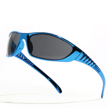 (Bleu) Lunettes de soleil argentées couleur évidée futur sens de la technologie filles chaudes net lunettes