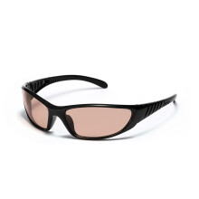 (Noir marron) lunettes de soleil argentées couleur évidée futur sens de la technologie filles chaudes