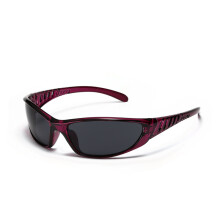 (Violet) Lunettes de soleil argentées couleur évidée futur sens de la technologie filles chaudes net