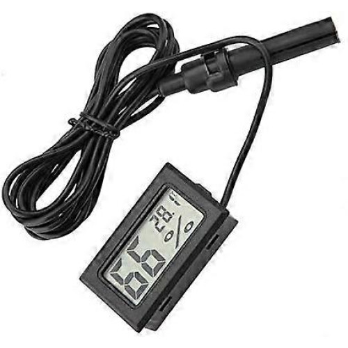 Digital Thermometer Hygrometer, Embedded Mini Thermometer with External Probe