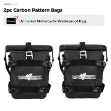 (2τμχ Carbon Bag) Μοτοσικλέτα Πλαίσιο Crash Bar Τσάντα αδιάβροχη 500D