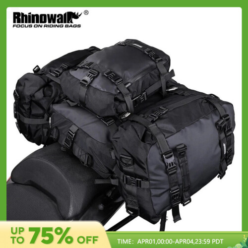 (Μαύρη-10L) Τσάντα πίσω καθίσματος Rhinowalk Μοτοσικλέτας 10L ή 20L ή 1